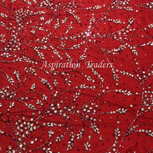 Load image into Gallery viewer, Bold Red Applique With Unique Crystal Work Designer Set AP078
