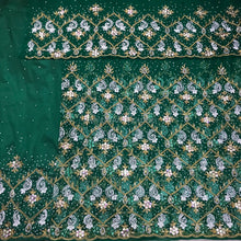 Load image into Gallery viewer, Nigerian Green Nigerian Wedding bride Wear George Wrapper Set -  NLDG116
